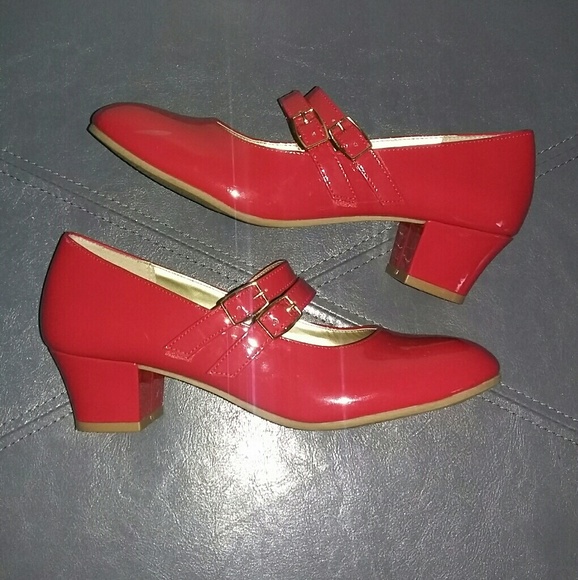 little girls red heels